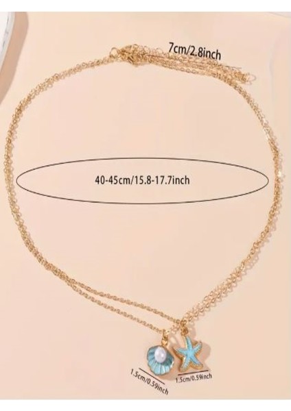 Yıldız Kabuğu Kolye ve Küpe Set modelleri