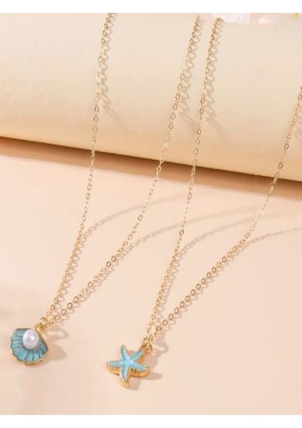 Yıldız Kabuğu Kolye ve Küpe Set indirimleri