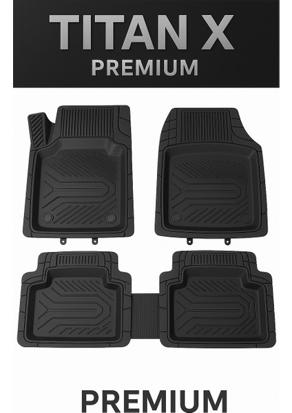 Fiat Albea 2002-2012 3D TitanX Havuzlu Siyah Oto Paspas