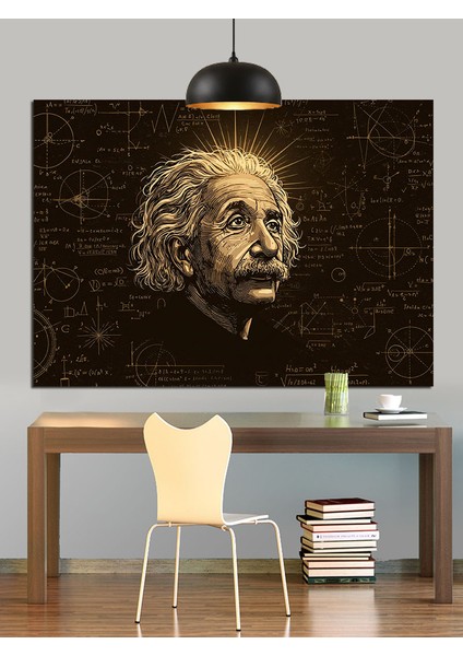 Albert Einstein Dekoratif Kanvas - Mdf Ahşap Tablo fiyatları