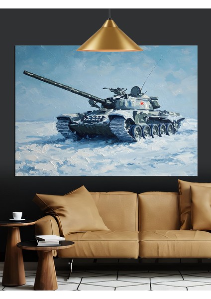 Savaş Tankı Kamuflajlı Araç Dekoratif Kanvas - Mdf Ahşap Tablo modelleri