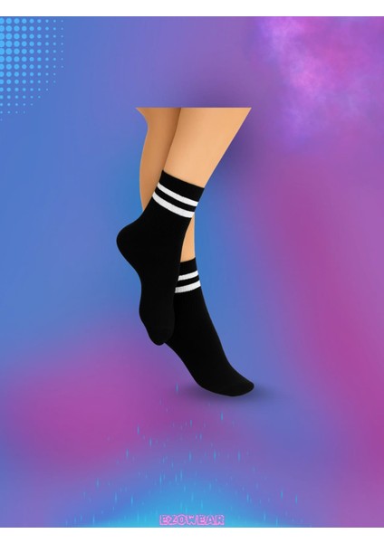 Premium Siyah Kadın 5'li Kolej Çorap Seti - Rahat ve Şık Kullanım fiyatları