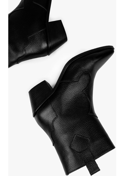 Kadın Maven Siyah Hakiki Deri Kovboy Bot fırsatları