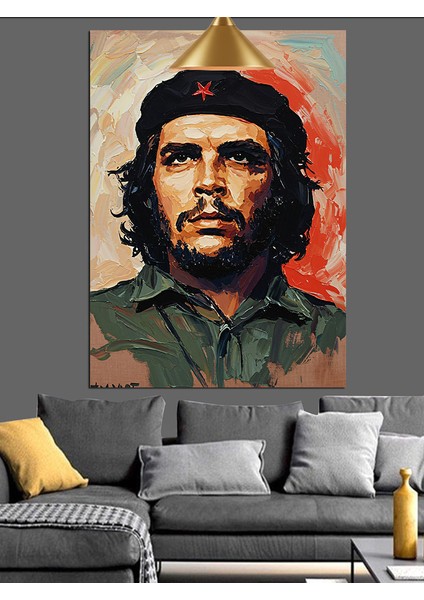 Küba Devrimci Lideri Che Guevara Dekoratif Kanvas - Mdf Ahşap Tablo fiyatları