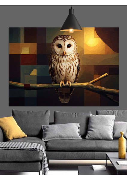 Orman Baykuşu Detay Portre Dekoratif Kanvas - Mdf Ahşap Tablo indirimleri