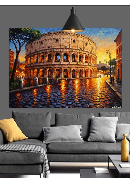 Roma Kolezyum Antik Tarih Dekoratif Kanvas - Mdf Ahşap Tablo indirimleri