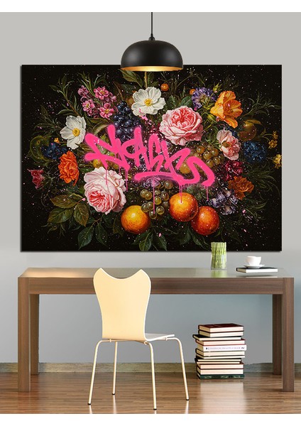 Canlı Çiçekler ve Meyveler Dekoratif Kanvas - Mdf Ahşap Tablo indirimleri