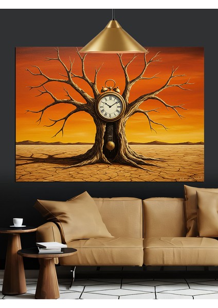 Hayat Ağacı Kum Saati Dekoratif Kanvas - Mdf Ahşap Tablo fiyatları