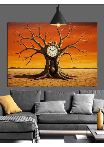 Hayat Ağacı Kum Saati Dekoratif Kanvas - Mdf Ahşap Tablo modelleri