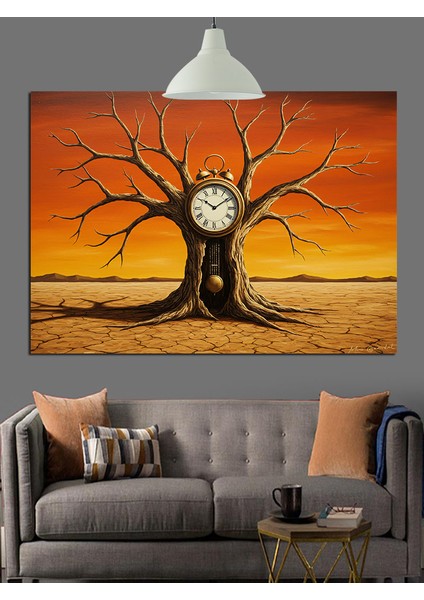 Hayat Ağacı Kum Saati Dekoratif Kanvas - Mdf Ahşap Tablo fırsatları