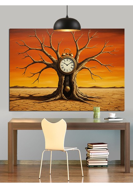 Hayat Ağacı Kum Saati Dekoratif Kanvas - Mdf Ahşap Tablo indirimleri