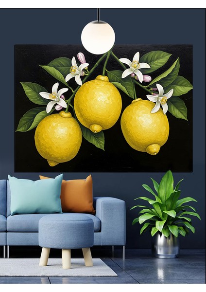 Limon Ağacı Meyve Doğa Dekoratif Kanvas - Mdf Ahşap Tablo modelleri