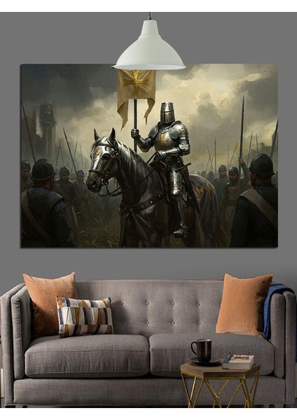 Savaşçı Ordusu Karanlık Dekoratif Kanvas - Mdf Ahşap Tablo fırsatları