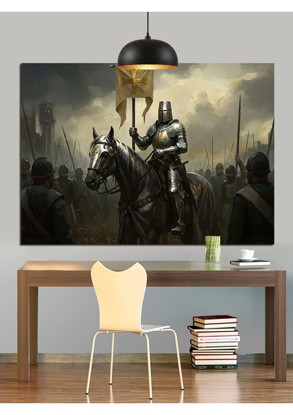 Savaşçı Ordusu Karanlık Dekoratif Kanvas - Mdf Ahşap Tablo indirimleri