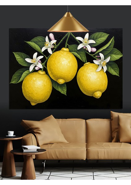 Limon Ağacı Meyve Doğa Dekoratif Kanvas - Mdf Ahşap Tablo fırsatları