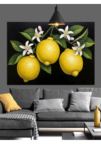 Limon Ağacı Meyve Doğa Dekoratif Kanvas - Mdf Ahşap Tablo indirimleri