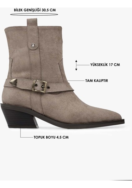 Kadın Arden Vizon Süet Kovboy Bot modelleri