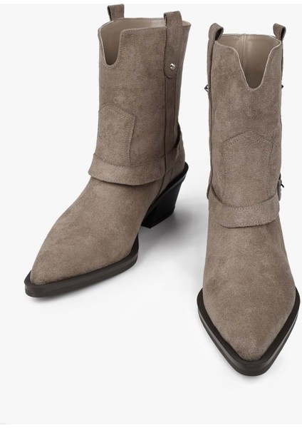 Kadın Arden Vizon Süet Kovboy Bot fırsatları