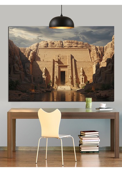 Eski Mısır Tapınağı Kalıntıları Dekoratif Kanvas - Mdf Ahşap Tablo fiyatları