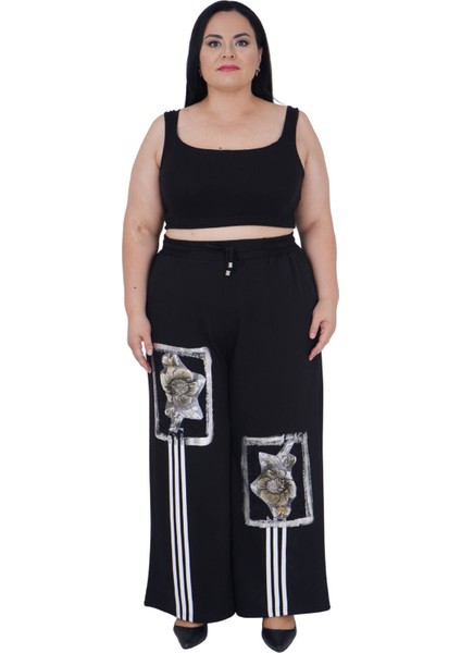 Kadın Ekstra Battal Kapüşonlu Viskon Fermuarlı Alt Üst Takım fırsatları