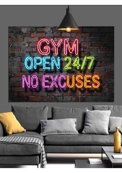 Spor Salonu Duvar Yazısı Motivasyon Dekoratif Kanvas - Mdf Ahşap Tablo fiyatları