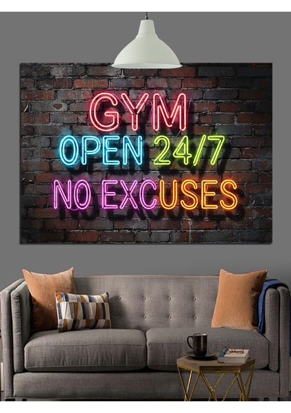 Spor Salonu Duvar Yazısı Motivasyon Dekoratif Kanvas - Mdf Ahşap Tablo modelleri