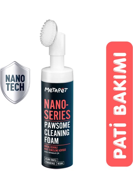 Köpek Pati Temizleme Köpüğü | Nano Series Doğal, Fırçalı ve Durulamasız Temizlik