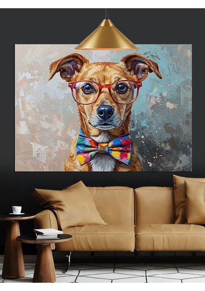 Köpek Detaylı Portre Dekoratif Kanvas - Mdf Ahşap Tablo fiyatları