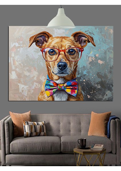 Köpek Detaylı Portre Dekoratif Kanvas - Mdf Ahşap Tablo fırsatları