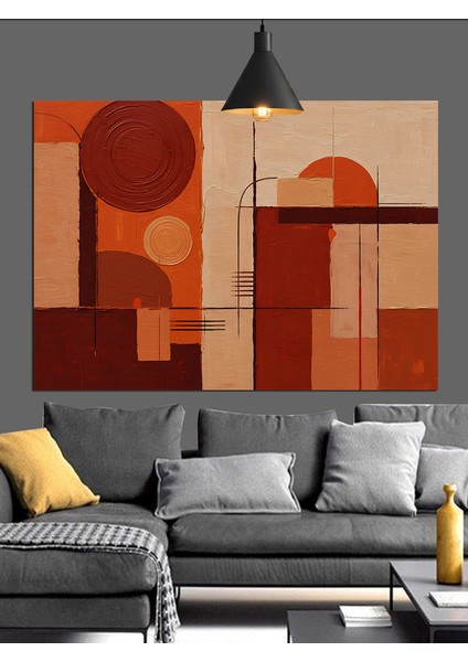 Minimalist Geometrik Soyut Sanat Dekoratif Kanvas - Mdf Ahşap Tablo fırsatları