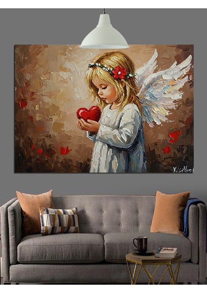 Kalpli Melek Bebek Dekoratif Kanvas - Mdf Ahşap Tablo modelleri