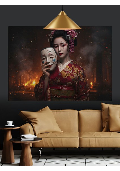 Karnaval Maske Kadın Sanat Dekoratif Kanvas - Mdf Ahşap Tablo fiyatları