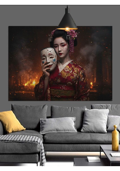 Karnaval Maske Kadın Sanat Dekoratif Kanvas - Mdf Ahşap Tablo modelleri