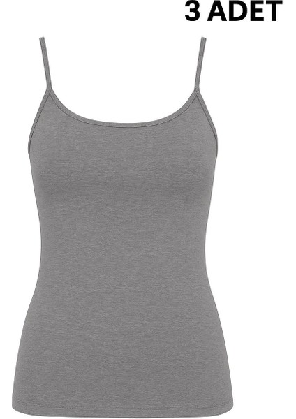 Gümüş 4023 Ribana Ip Askılı Düz Kadın Atlet