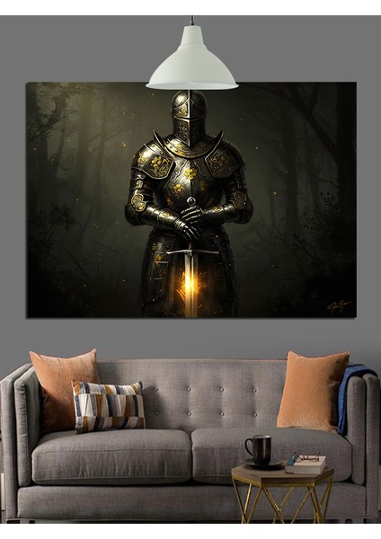 Kaslı Adam Savaşçı Dekoratif Kanvas - Mdf Ahşap Tablo fiyatları