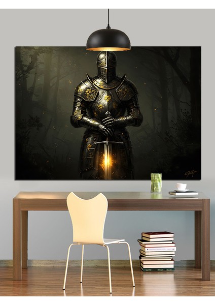 Kaslı Adam Savaşçı Dekoratif Kanvas - Mdf Ahşap Tablo modelleri
