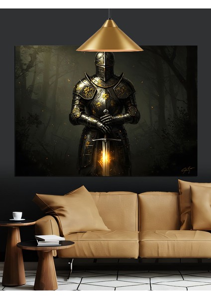 Kaslı Adam Savaşçı Dekoratif Kanvas - Mdf Ahşap Tablo indirimleri