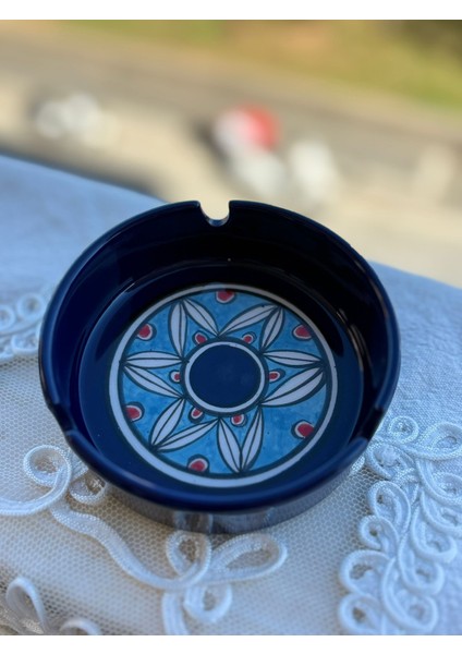 El Yapımı 10X3,5 cm Seramik Çerezlikküllük Kül Tabağı