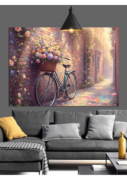 Bisiklet Ağaç Işık Sanat Dekoratif Kanvas - Mdf Ahşap Tablo fiyatları