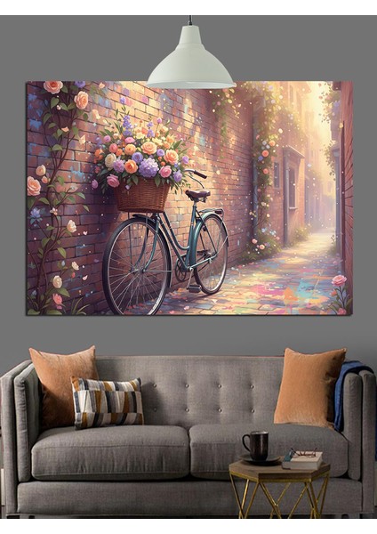 Bisiklet Ağaç Işık Sanat Dekoratif Kanvas - Mdf Ahşap Tablo modelleri