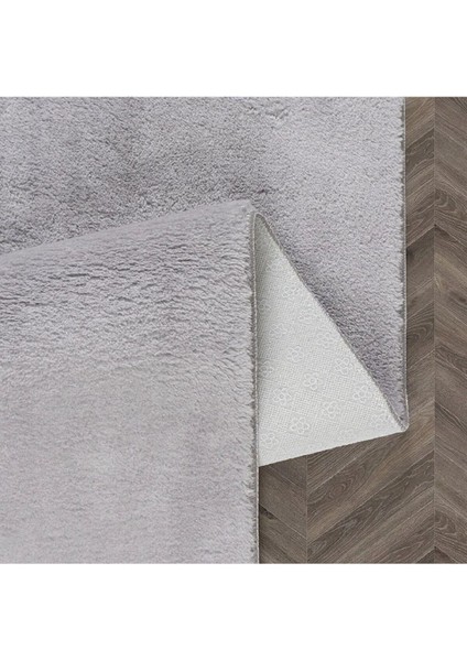 Yıkanabilir Kaymaz Taban Post Peluş Banyo Paspası Üçlü Takım Gri mt fiyatları