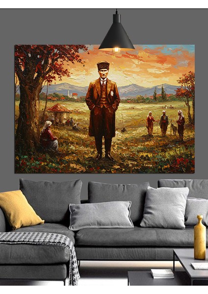 Atatürl Yolculuk Sonbahar Dekoratif Kanvas - Mdf Ahşap Tablo indirimleri