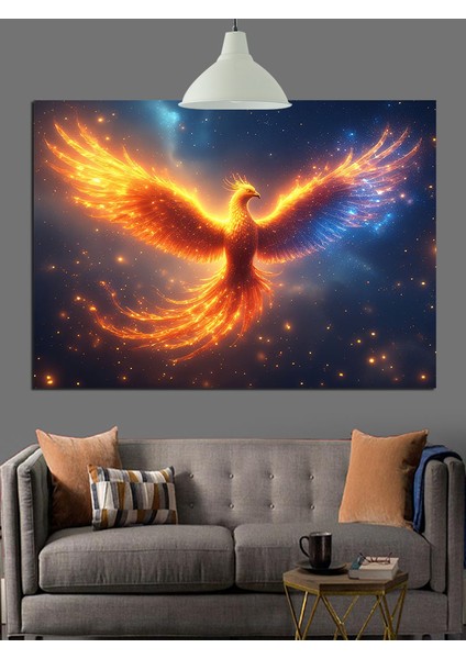 Alevden Doğan Anka Kuşu Dekoratif Kanvas - Mdf Ahşap Tablo fırsatları