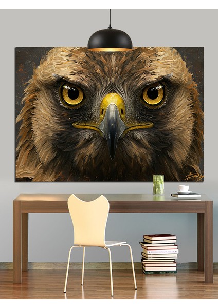 Yakın Plan Vahşi Kartal Gözü Dekoratif Kanvas - Mdf Ahşap Tablo fırsatları