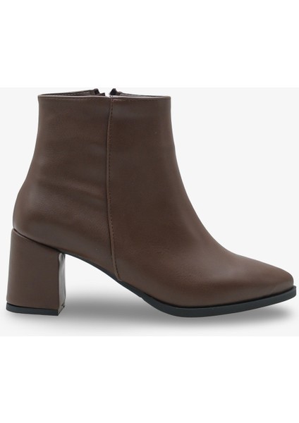 Melida Kadın Topuklu Bot Kahve