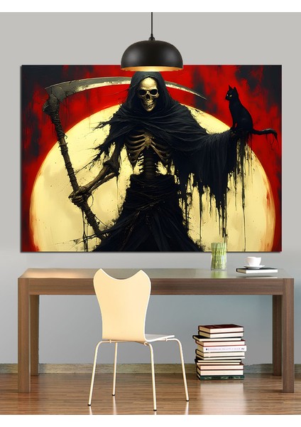 Azrail Ölüm Orak Karanlık Dekoratif Kanvas - Mdf Ahşap Tablo modelleri