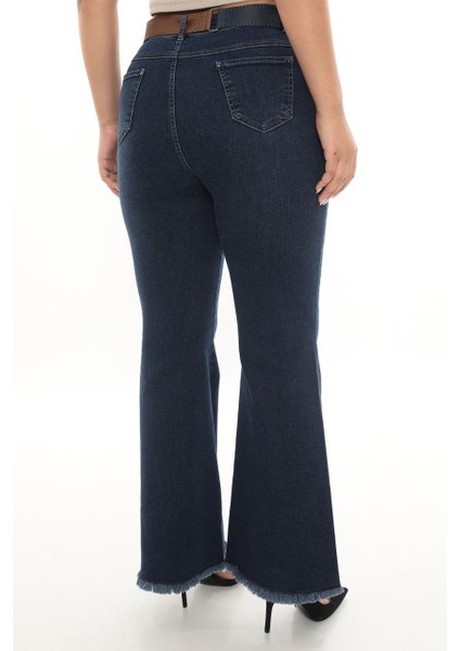 Büyük Beden Kadın Ispanyol Paça Toparlayıcı Yüksek Bel Pantolon modelleri