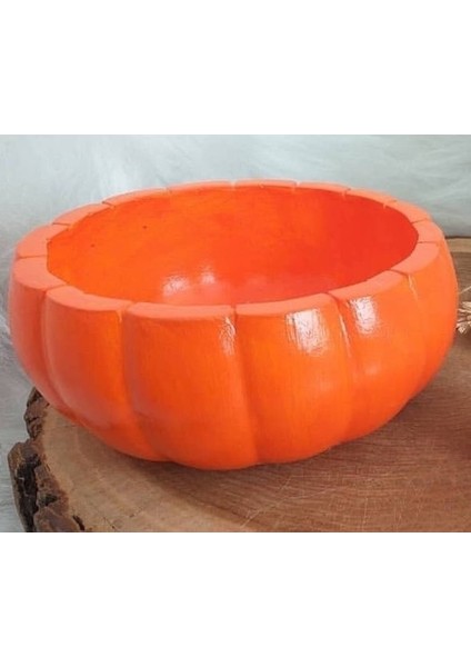 14cm Oval Bal Kabağı Kabak Saksı Silikon Kalıp K-615, Polyester Çimento Taş Tozu Kalıbı