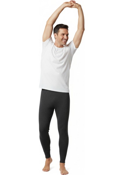 Erkek Kışlık Yünlü Termal Içlik Kalın Triko Örme Düz Renk Sıcak Tutar Rahat Tam Kalıp