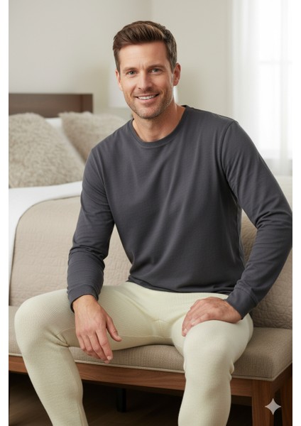 Erkek Kışlık Yünlü Termal Içlik Kalın Triko Örme Düz Renk Sıcak Tutar Rahat Tam Kalıp modelleri